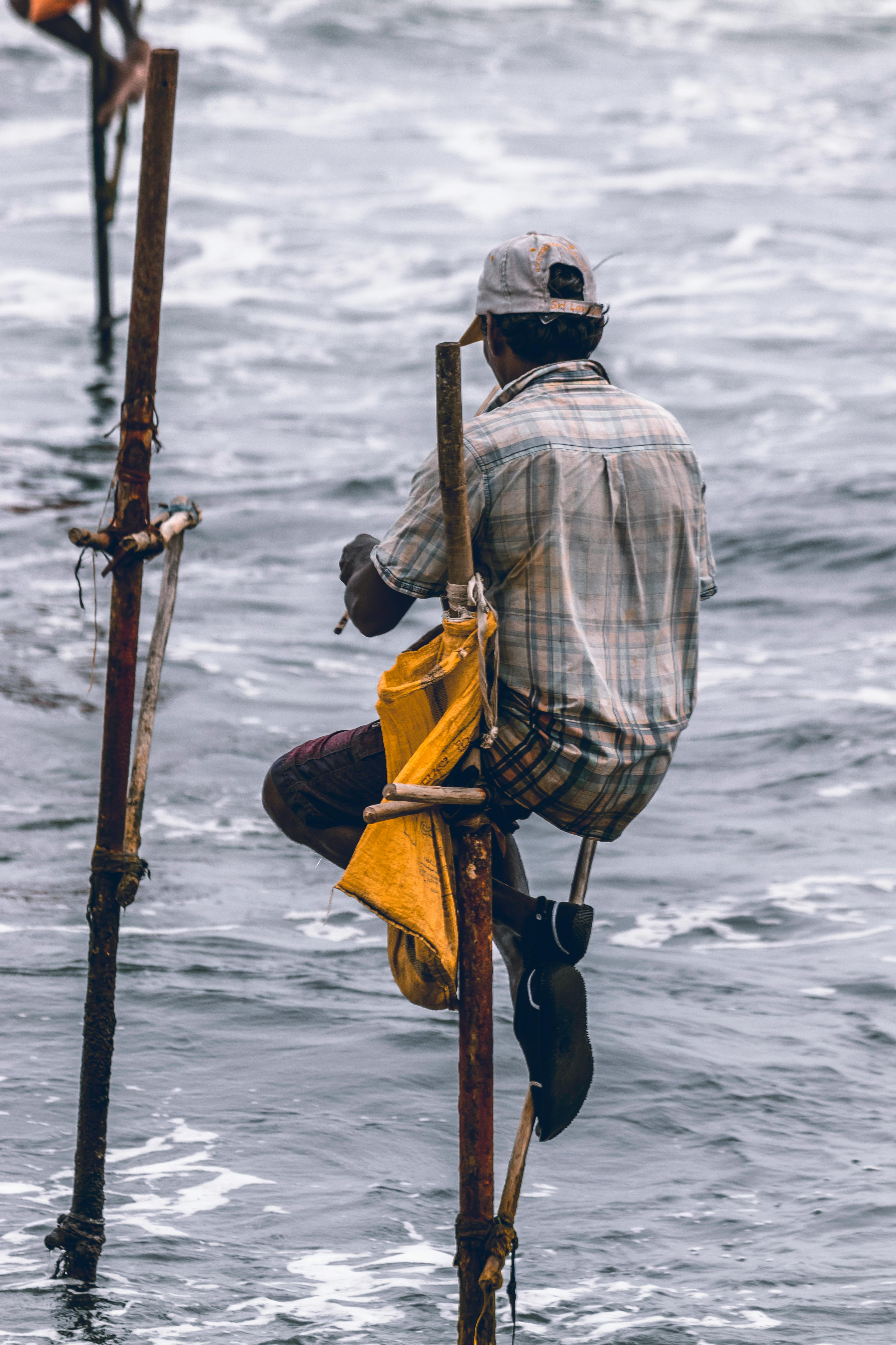 Traditional stilt fishermen